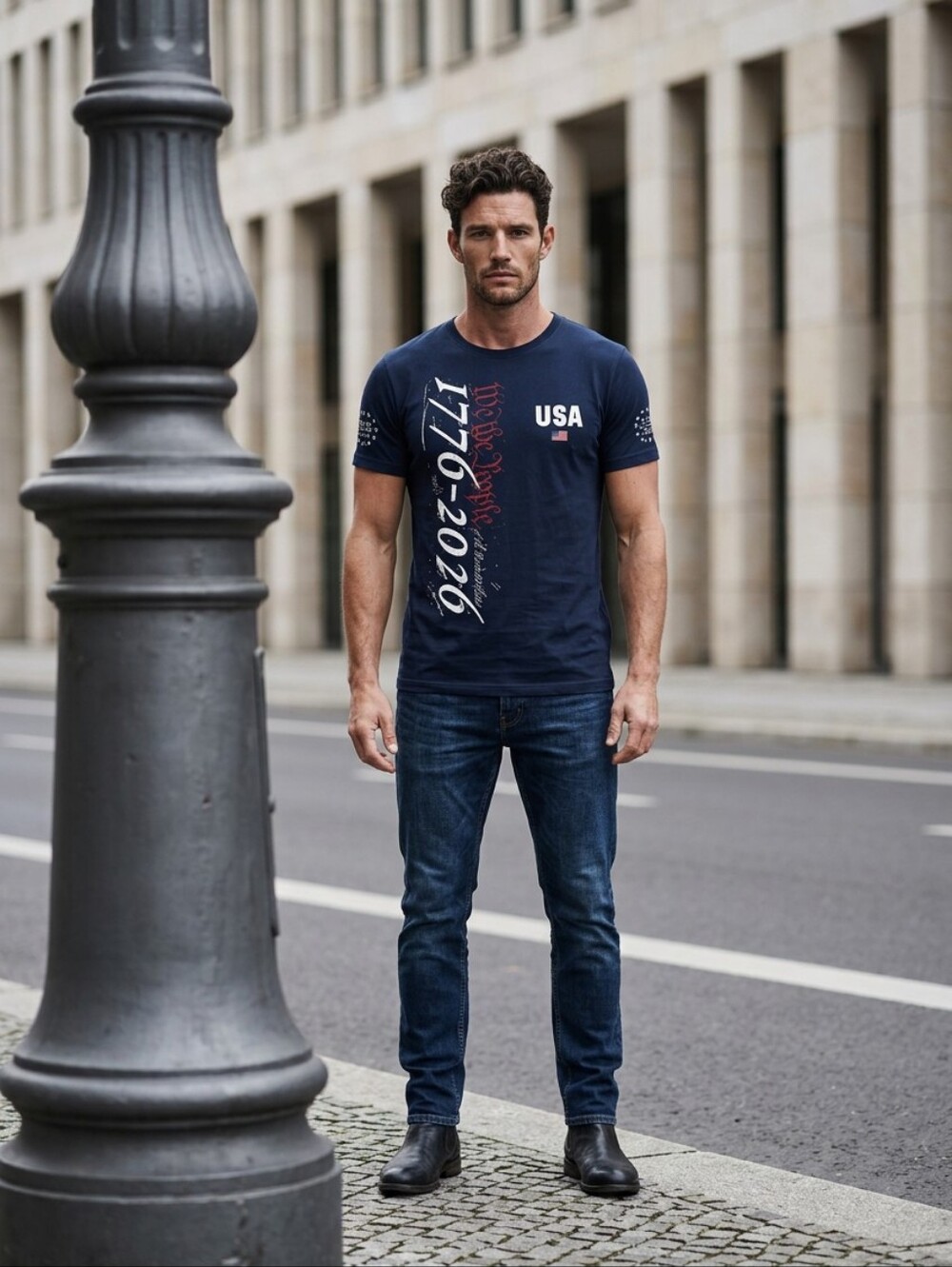 USA 250th Anniversary Graphic Tee - Navy